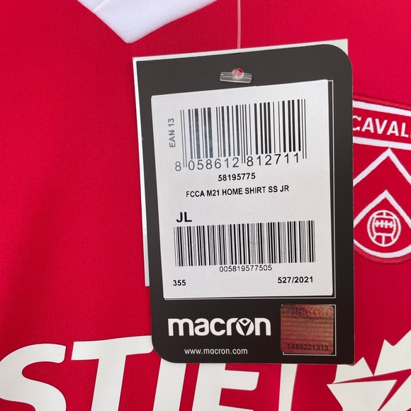 Womens  XS red Macron official jersey. Quick wick - Picture 4 of 6